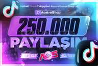 ⭐[HIZLI GÖNDERİM] TikTok 250.000 Paylaşım
