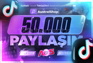 ⭐[HIZLI GÖNDERİM] TikTok 50.000 Paylaşım