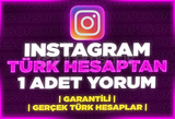 ⭐[HIZLI] INSTAGRAM TÜRK HESAPTAN 1 ADET YORUM⭐