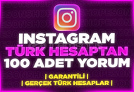 ⭐[HIZLI] INSTAGRAM TÜRK HESAPTAN 100 ADET YORUM