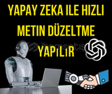 hızlı metin düzeltme yapılır (yapay zeka )