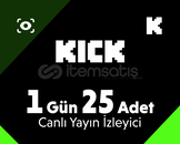 Hızlı Teslim ⭐ Kick 24 Saat 25 İzleyici