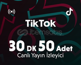 Hızlı Teslim ⭐ TikTok 30 Dakika 50 İzleyici