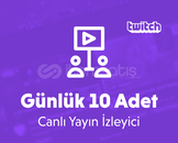 Hızlı Teslim ☄️ Twitch 24 Saat 10 İzleyici