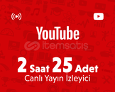 Hızlı Teslim ☄️ YouTube 2 Saat 25 İzleyici