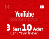 Hızlı Teslim ⭐ YouTube 3 Saat 10 İzleyici