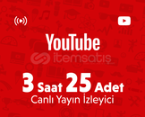 Hızlı Teslim ☄️ YouTube 3 Saat 25 İzleyici