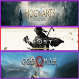 Hog warts legacy+ghost of tsushıma+god of war 