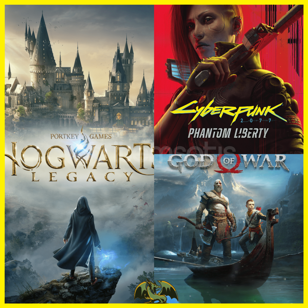Hogwarts Legacy + Cyberpunk + God Of War Hogwarts Legacy + Cyberpunk + God Of War