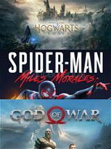 Hogwarts Legacy + God Of War + Miles Morales
