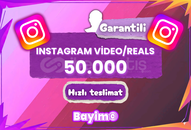 INSTAGRAM 50.000 REELS & VİDEO GÖRÜNTÜLENME / GARANTİLİ