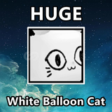 Huge White Balloon Cat