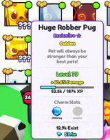 Huge GOLDEN Robber Pug