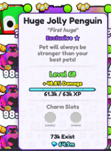 Huge jolly penguin