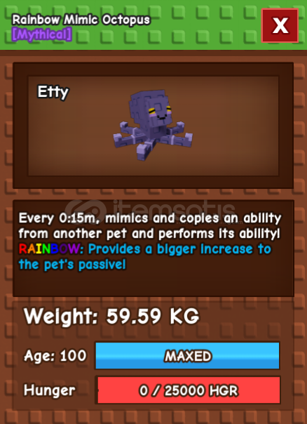 HUGE RAINBOW MIMIC ⭐️ GROW A GARDEN HUGE RAINBOW MIMIC ⭐️ GROW A GARDEN