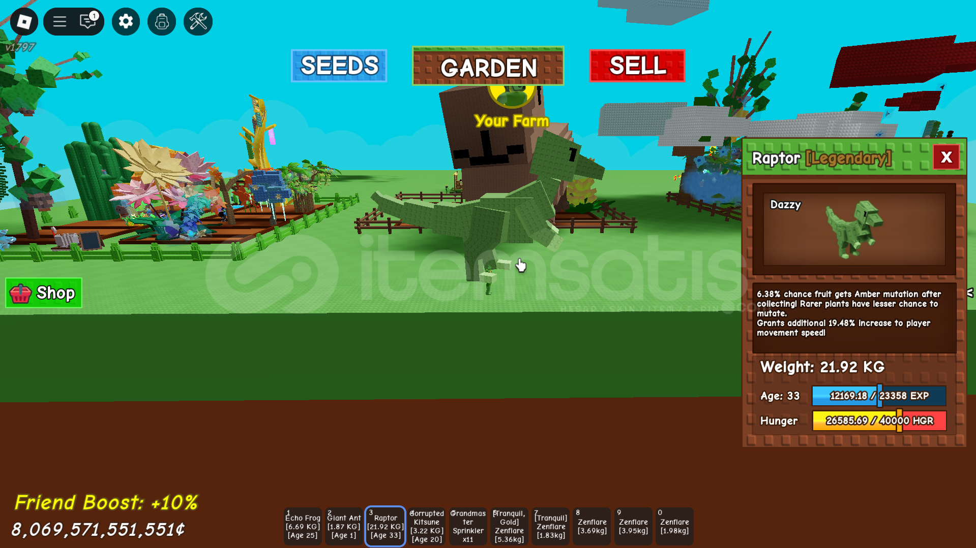 HUGE RAPTOR GROW A GARDEN HUGE RAPTOR GROW A GARDEN