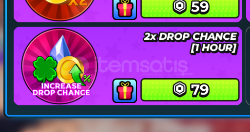 Hunty Zombie 2x drop chance 1 saat Hunty Zombie 2x drop chance 1 saat