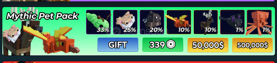 Hunty Zombie Mythic Pet Pack