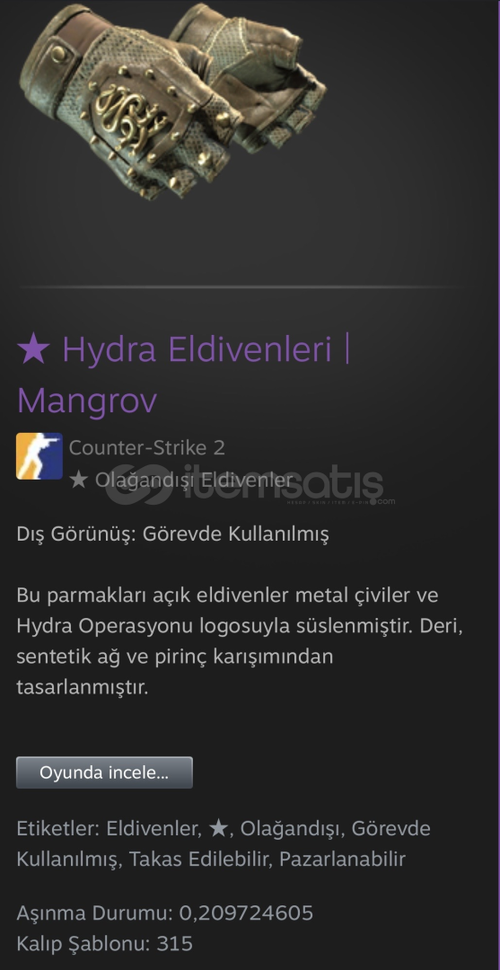 Hydra Eldivenleri | Mangrov Hydra Eldivenleri | Mangrov