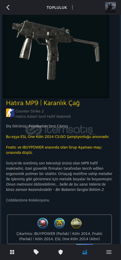 IBUYPOWER Stickerli MP9 Dark Age Hatıra