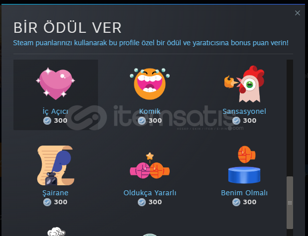 İç Açıcı Steam Profil Ödülü İç Açıcı Steam Profil Ödülü