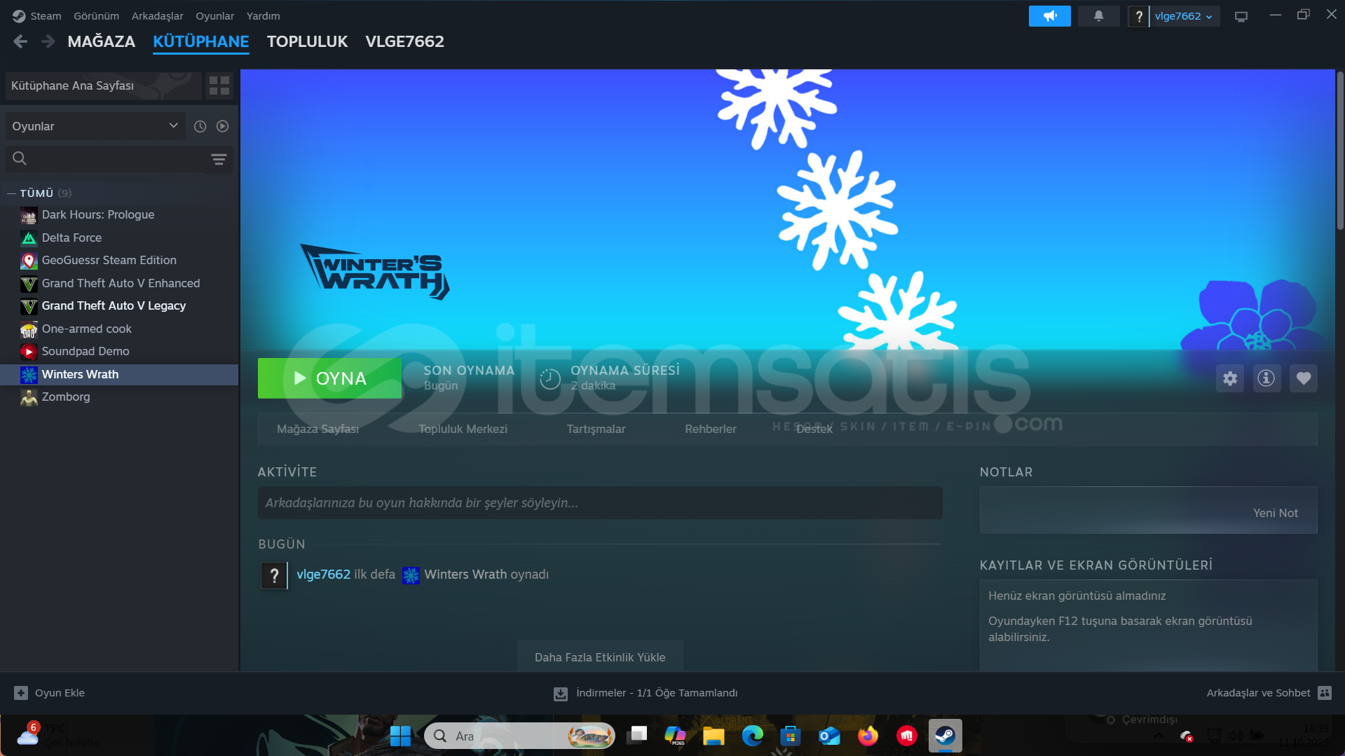 ⭐İçinde Winters Wrath Bulunan Steam Hesabı⭐ ⭐İçinde Winters Wrath Bulunan Steam Hesabı⭐