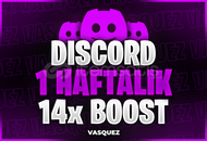 [STOK VAR]⭐ Discord 1 Haftalık 14x Boost ⭐