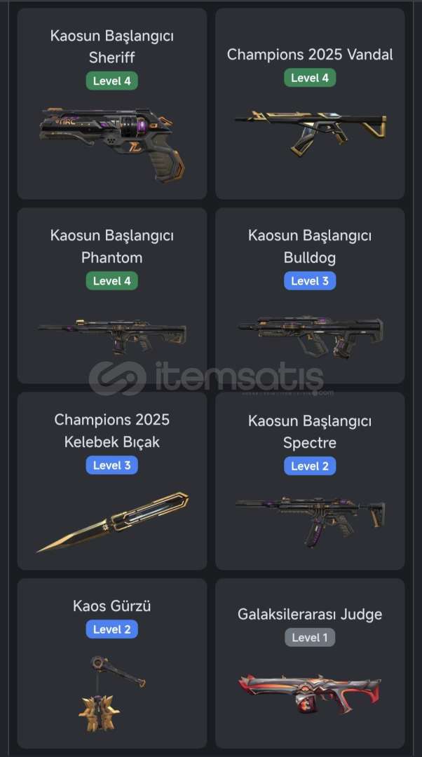 İLK MAİL MEVCUT ( Champions&Kaos Set +785VP) İLK MAİL MEVCUT ( Champions&Kaos Set +785VP)