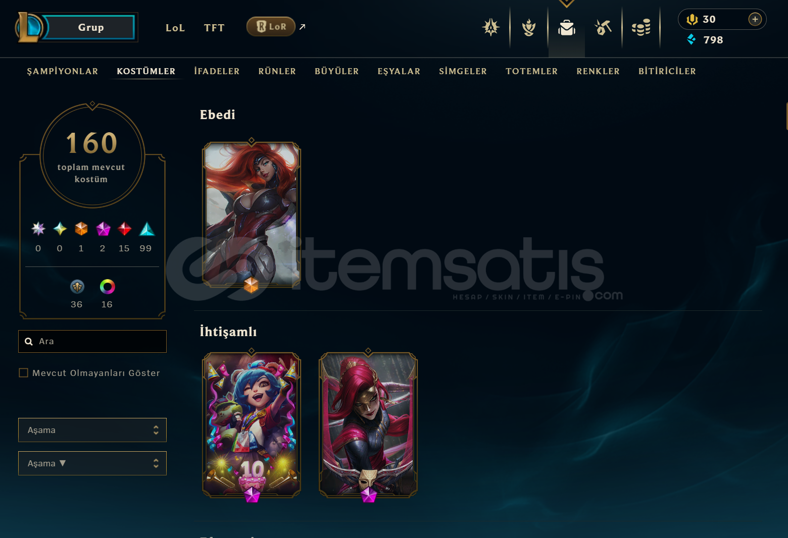İLK SAHİBİNDEN TR PRESTİJ KATA 160 SKIN 231 LVL İLK SAHİBİNDEN TR PRESTİJ KATA 160 SKIN 231 LVL