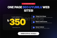 İlk Satışıma Özel 350₺ One Page SEO Uyumlu Site