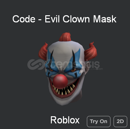⭐️Roblox❤️Evil Clown Mask❤️ ⭐️Roblox❤️Evil Clown Mask❤️