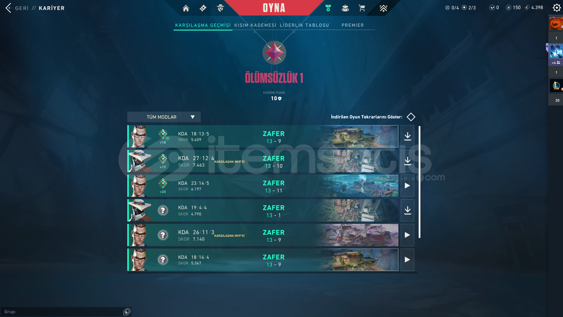 IMMORTAL 1 smurf Hesap Fresh Account IMMORTAL 1 smurf Hesap Fresh Account