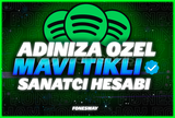 Spotify Adınıza Özel Mavi Tikli Sanatçı Hesabı