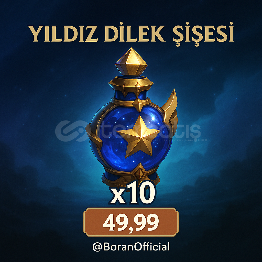 (İNDİRİM) MLBB Yıldız Üyelik Dilek Şişesi x10  (İNDİRİM) MLBB Yıldız Üyelik Dilek Şişesi x10