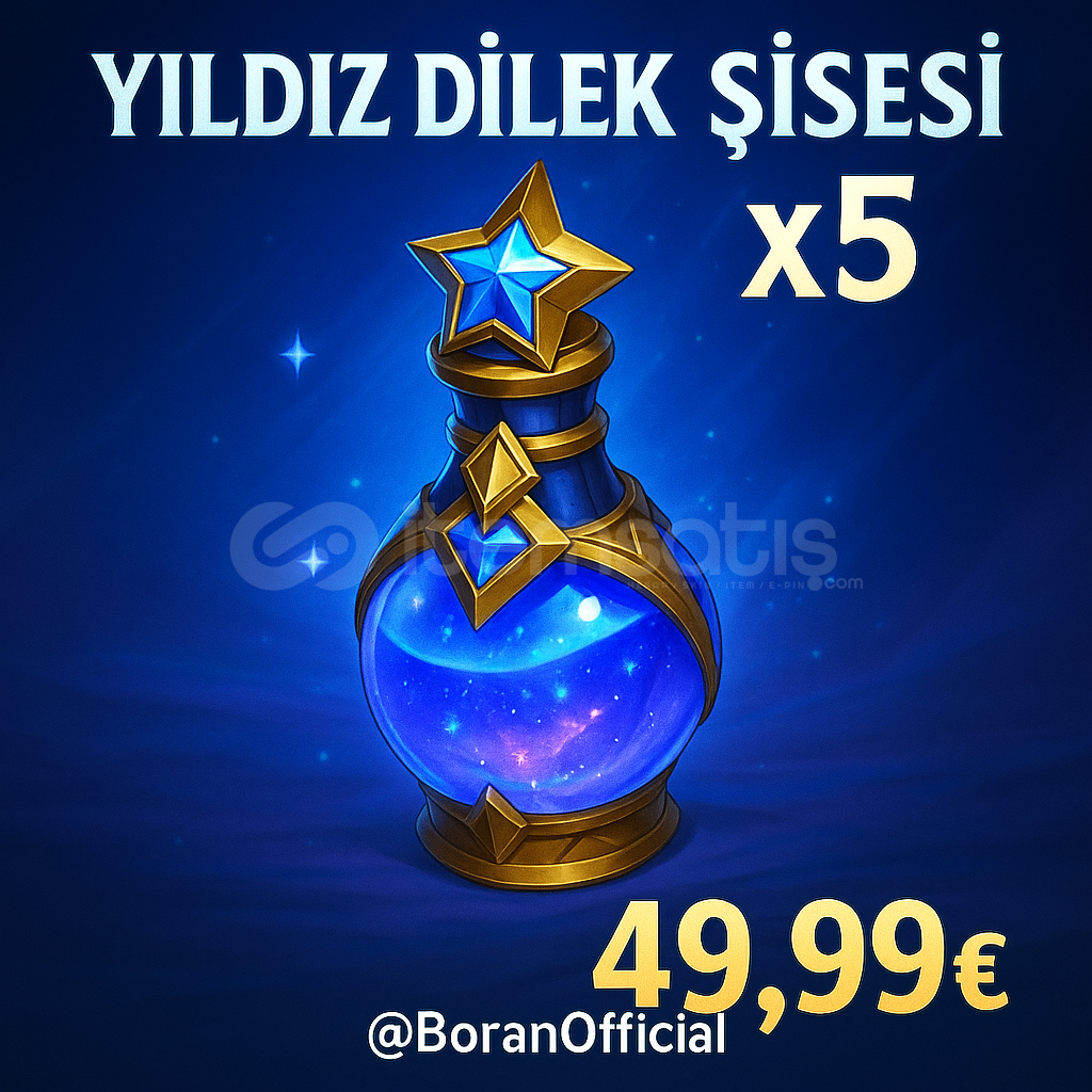 (İNDİRİM) MLBB Yıldız Üyelik Dilek Şişesi x5  (İNDİRİM) MLBB Yıldız Üyelik Dilek Şişesi x5