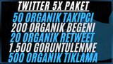 (İNDİRİMLİ) 5X MEGA TWİTTER PAKETİ