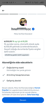 İNDİRİMLİ META VERİFİED + 2015 TARİHLİ