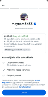 İndirimli Meta Verified + 2016 NİSAN Tarihli