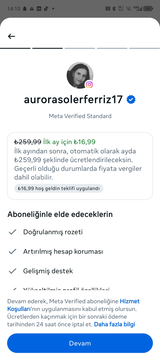 İNDİRİMLİ META VERİFİED + 2016 HAZİRAN TARİHLİ 