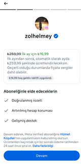 İndirimli Meta Verified +355 Doğal Takipçi 