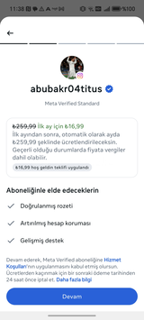 İNDİRİMLİ META VERİFİED +40 Takip İstekli 