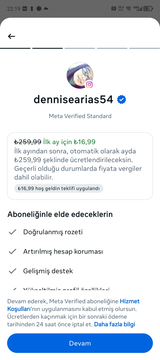 İndirimli Meta Verified+ 55 Takip İstekli