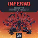 Inferno Animasyonlu Silahlar ve Aletler Seti