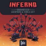 Inferno Animated Weapons & Tools Set