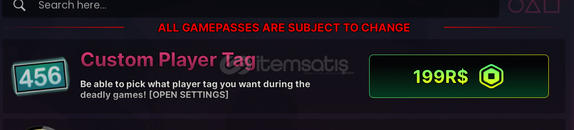 Ink Game / Custom Player Tag 