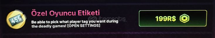 Ink Game Özel Oyuncu Etiketi