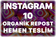 Instagram 10 Organik Repost - Keşfet Etkili