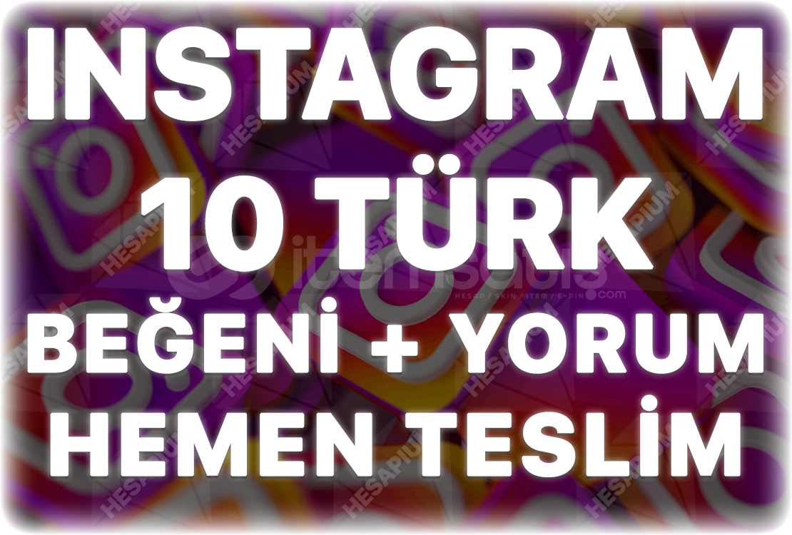 Instagram 10 Türk Gerçek Beğeni + Yorum Instagram 10 Türk Gerçek Beğeni + Yorum