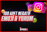 ⭐İnstagram 100 Adet Pozitif Negatif Yorum⭐