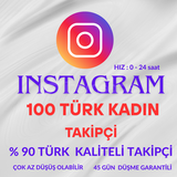 ⚡ INSTAGRAM 100 KADIN TÜRK TAKİPÇİ⚡ Garantili ⚡